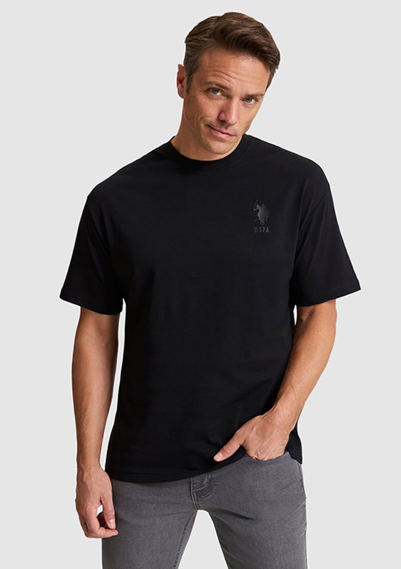 T117215776.Pu-11947 Erkek Siyah Kısa Kol T-shirt