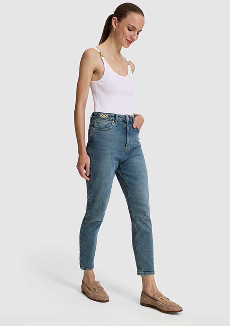T117242692.Pu-10154 Kadın Mavi Jean Pantolon