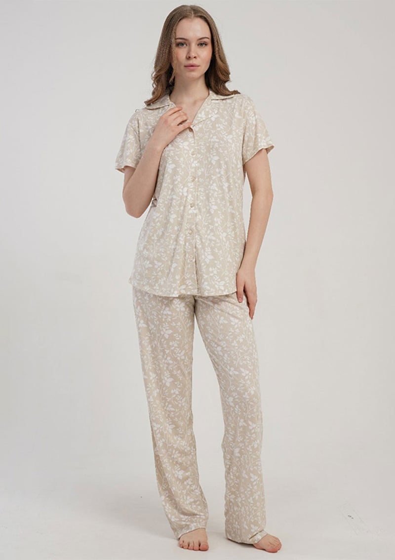 5121802734 Kadın Bej Pijama