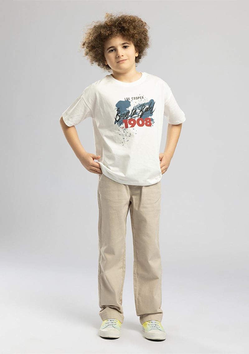 262 Lcb 242012 Erkek Çocuk Beyaz O Yaka T-shirt