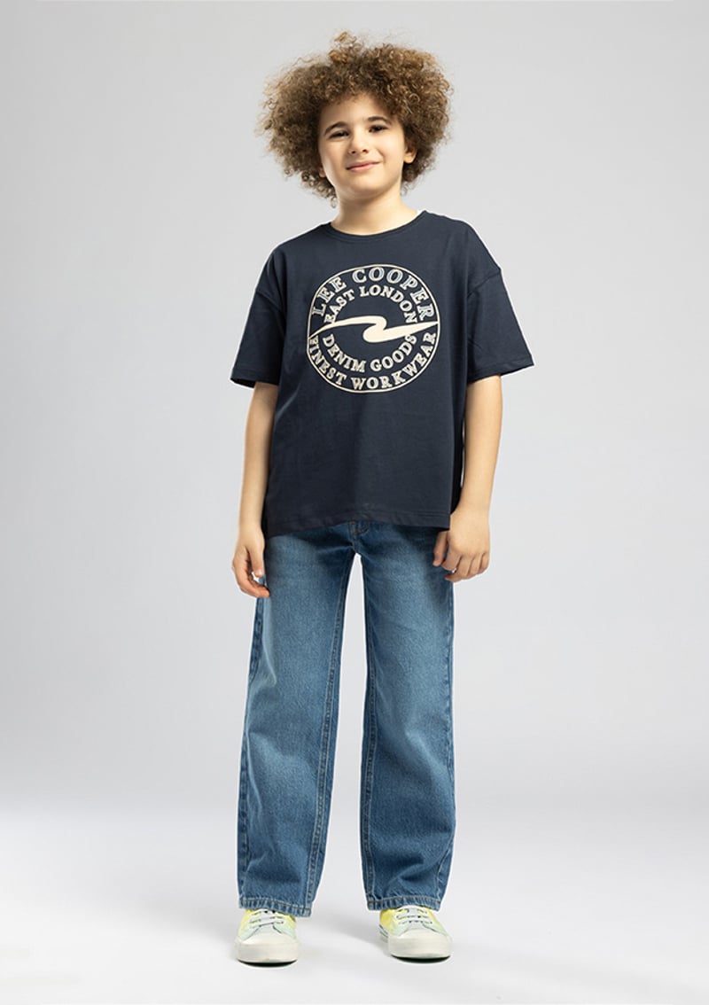 262 Lcb 242004 Erkek Çocuk Lacivert O Yaka T-shirt
