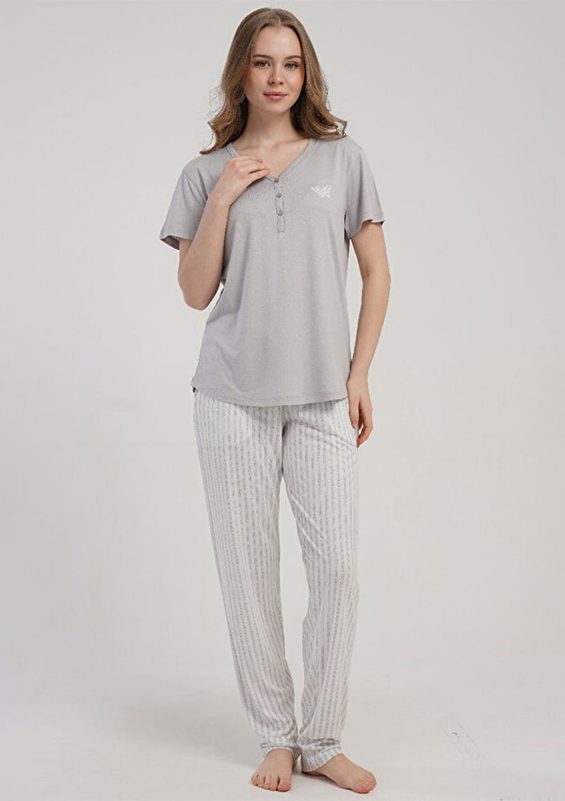 5122222751 Kadın Gri Pijama