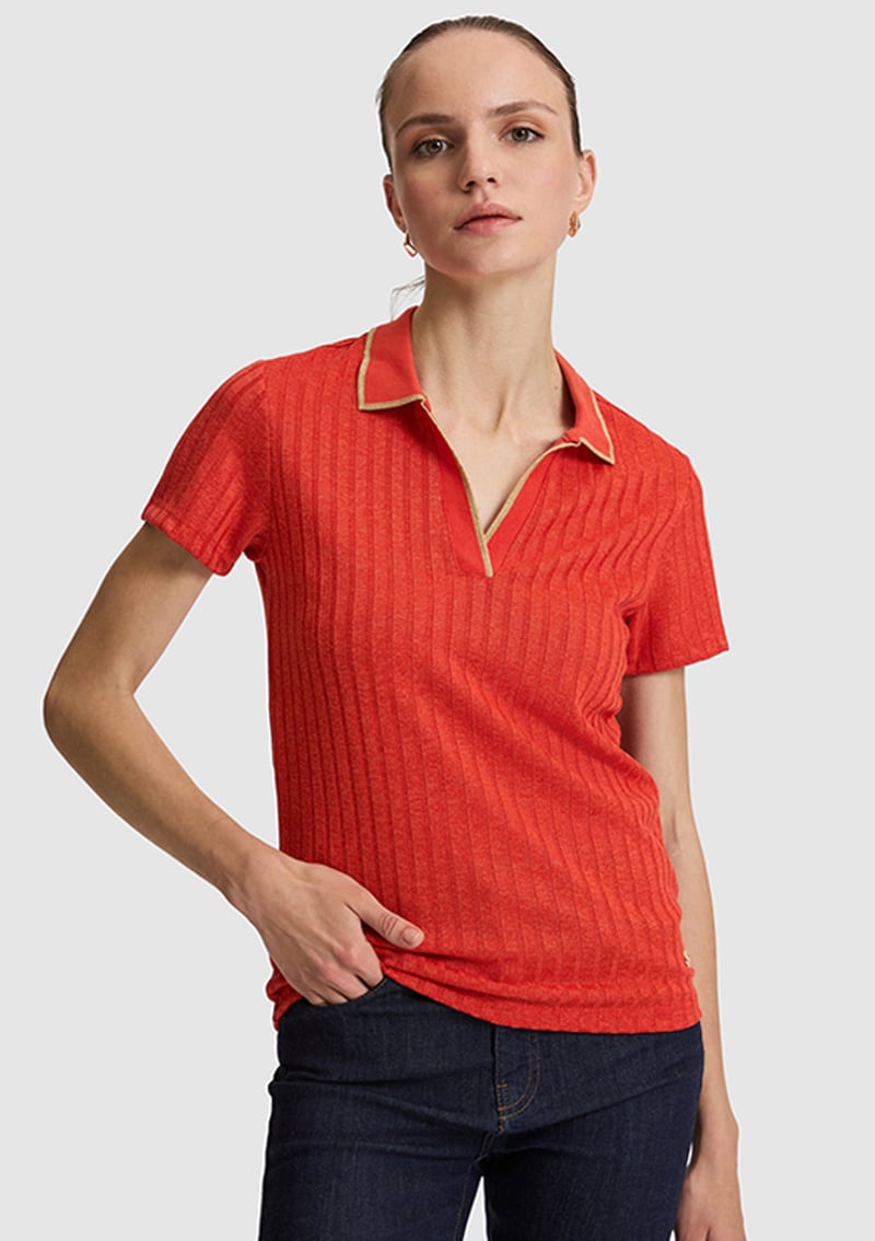 T117242620.Pu-9629 Kadın Kırmızı Basic T-shirt