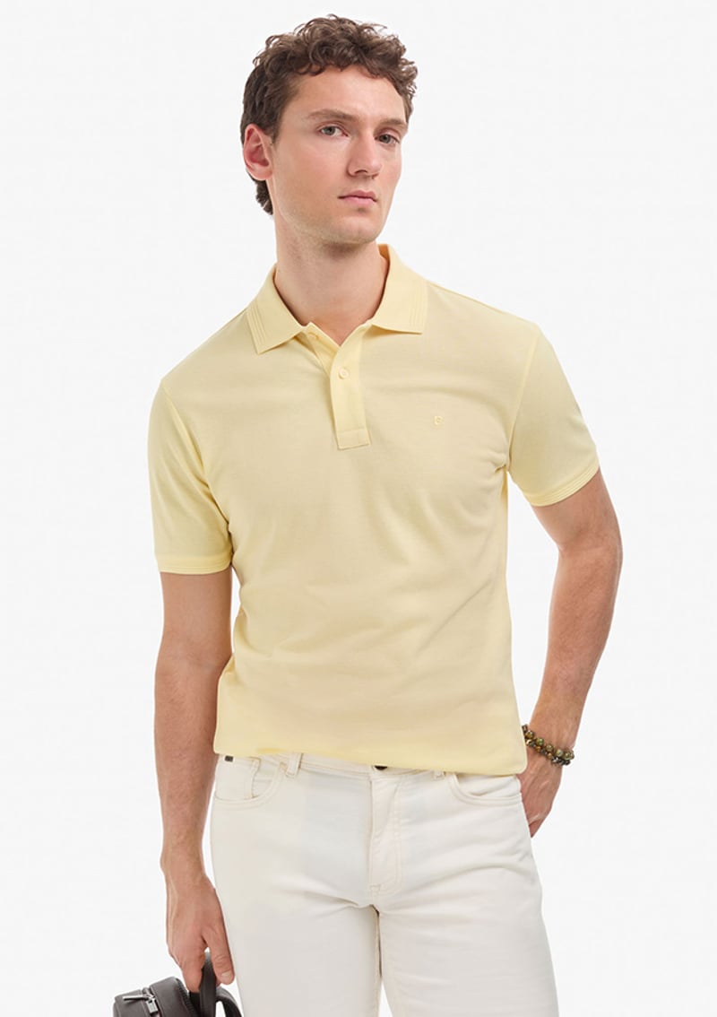 T117186354.Pu-8962 Erkek Sarı Basic T-shirt