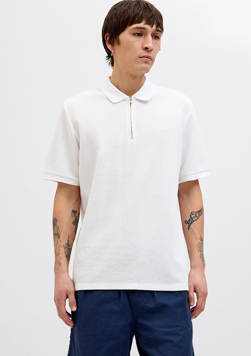 12279177 Erkek Beyaz Polo Yaka T-shirt