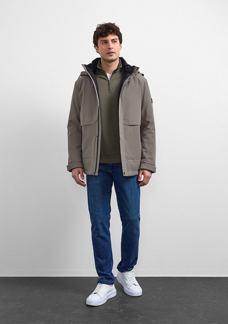 B35W60041 Erkek Bej Mont