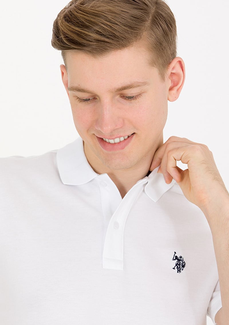 US POLO ASSN Erkek Beyaz Basic T-Shirt