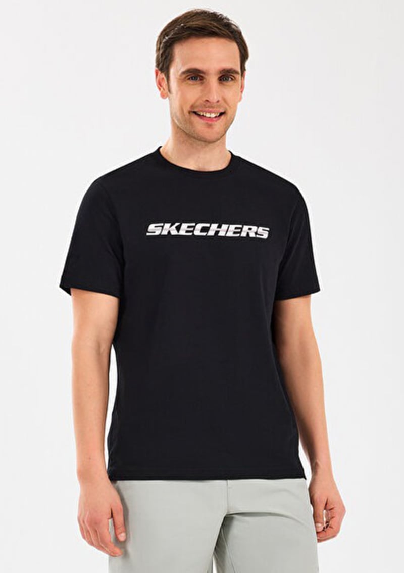 S2510169-001 Erkek Siyah Baskılı T-shirt