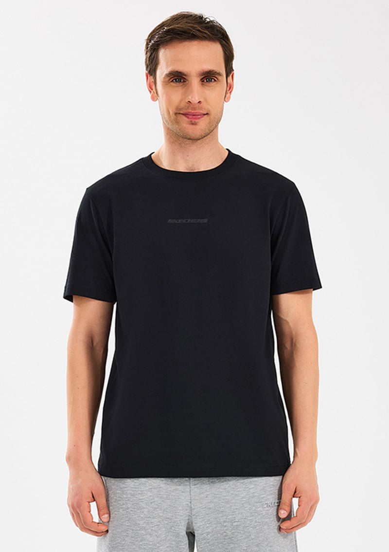 S2510017-013 Erkek Siyah Baskılı T-shirt