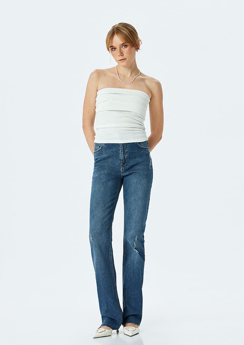 5Sal40049Md Kadın Lacivert Jean Pantolon