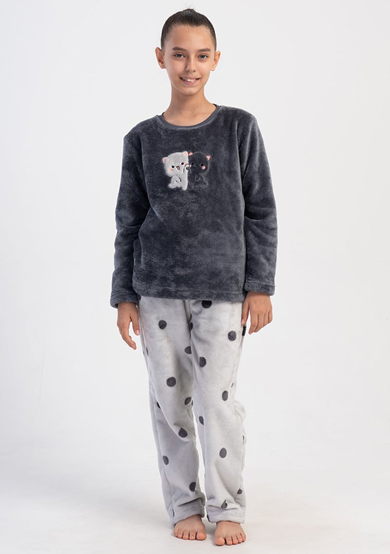 4031542874 Kız Çocuk Gri Pijama