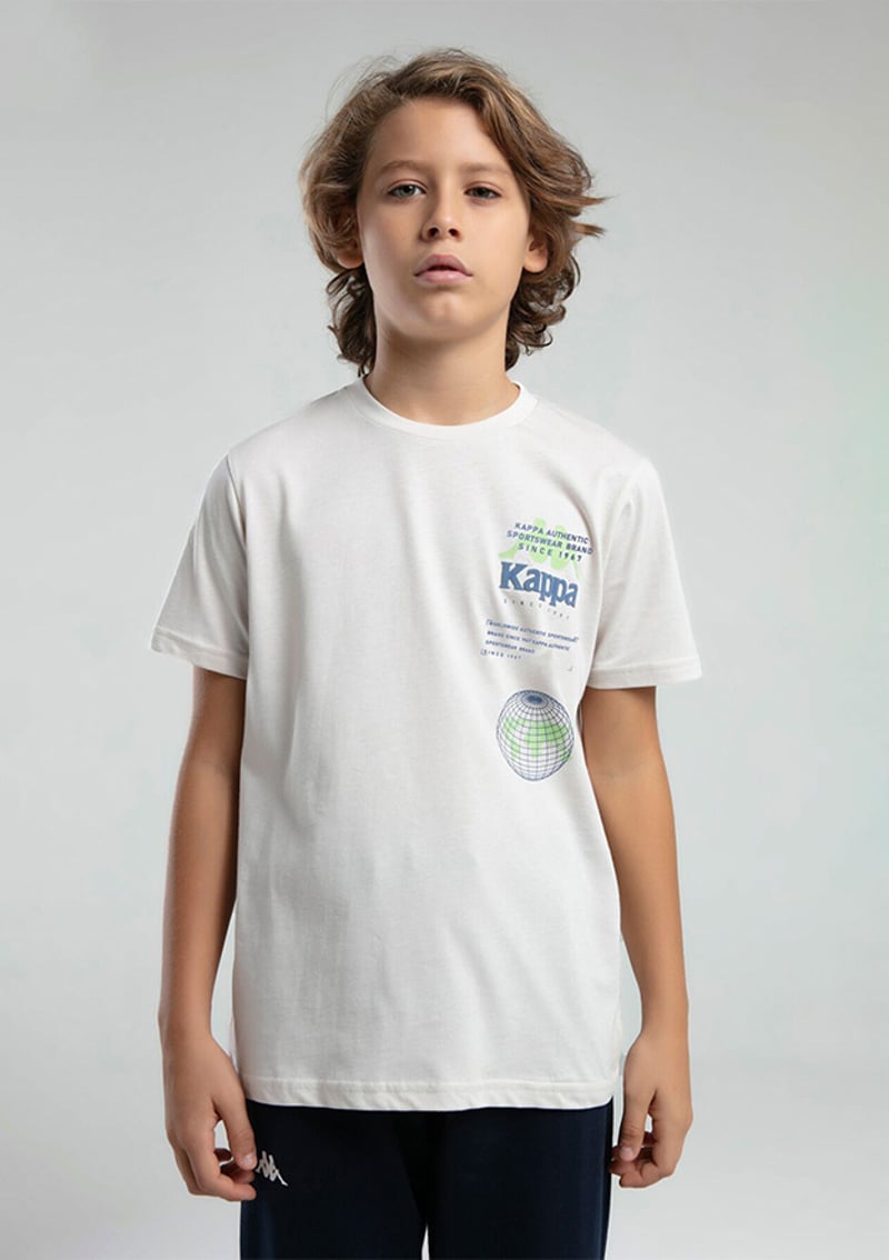 38257Kw Erkek Çocuk Bej Pamuklu T-shirt