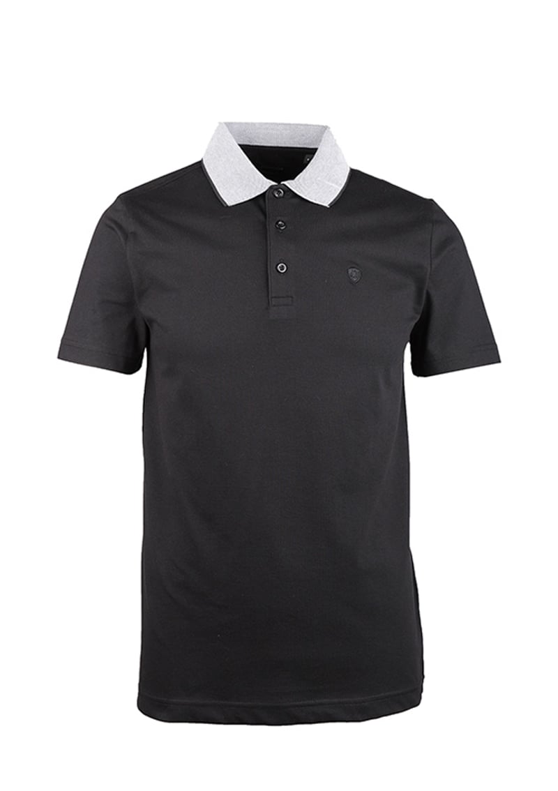 2417066 Erkek Siyah Polo Yaka T-shirt