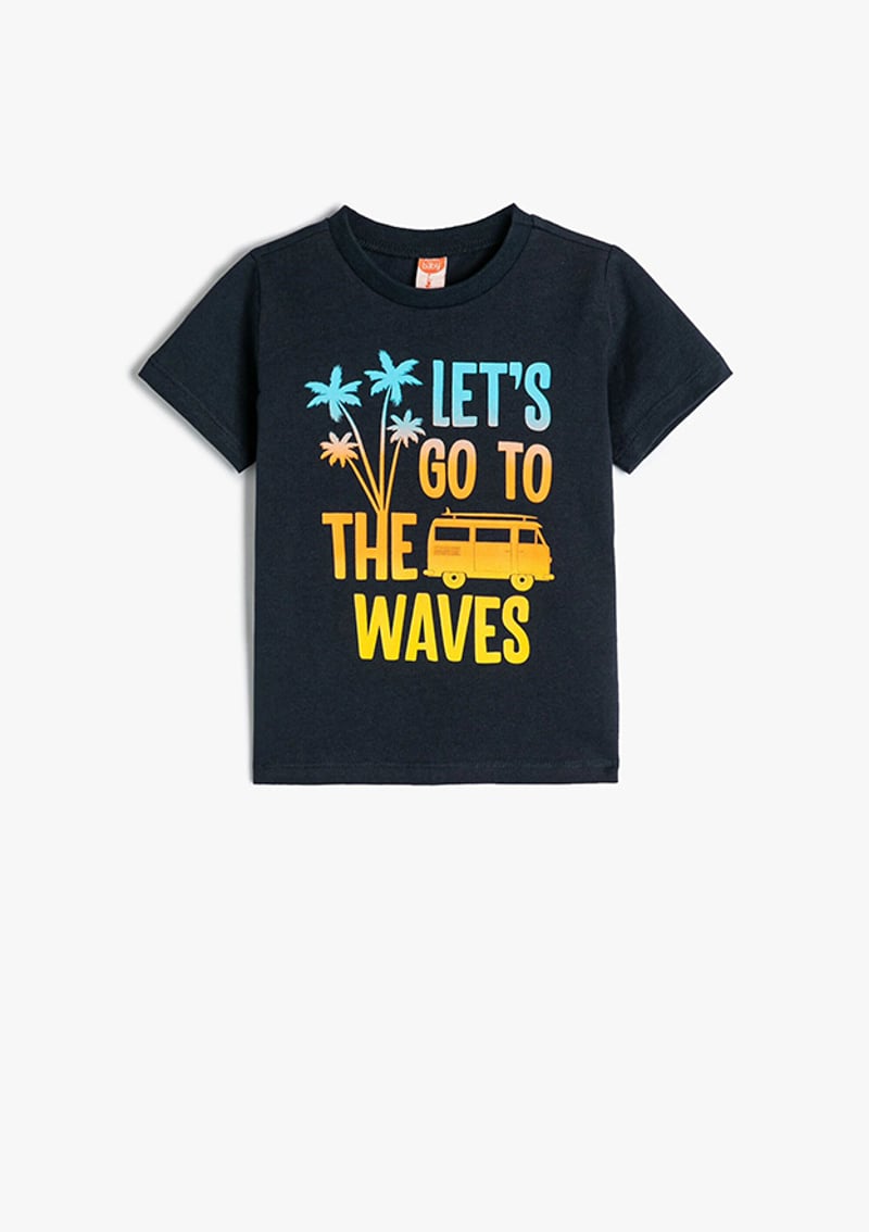 4Smb10065Tk Erkek Çocuk Lacivert T-shirt