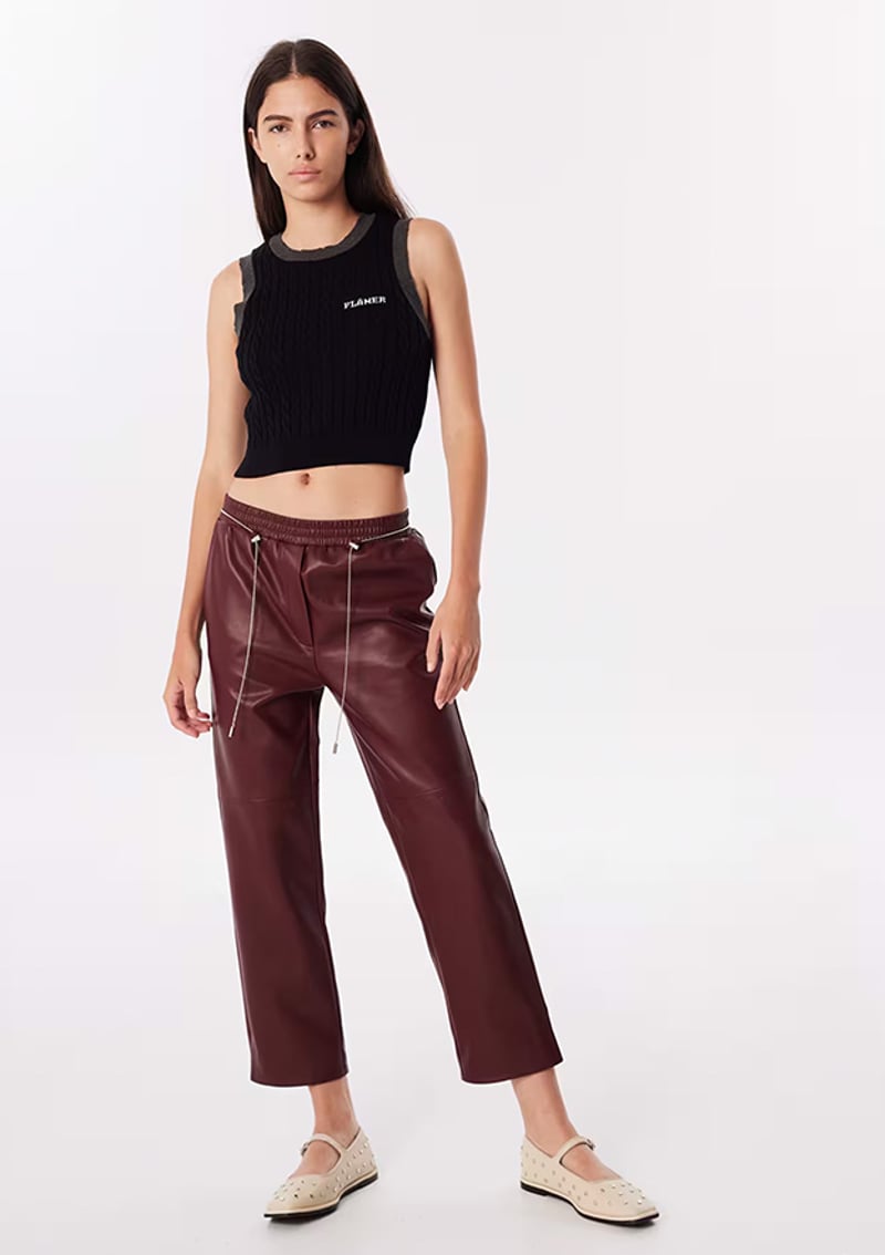 Tw6240003117 Kadın Bordo Pantolon