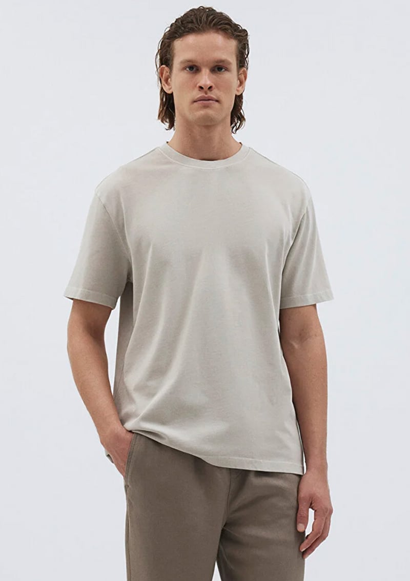 M0612148-70144 Erkek Bej T-shirt