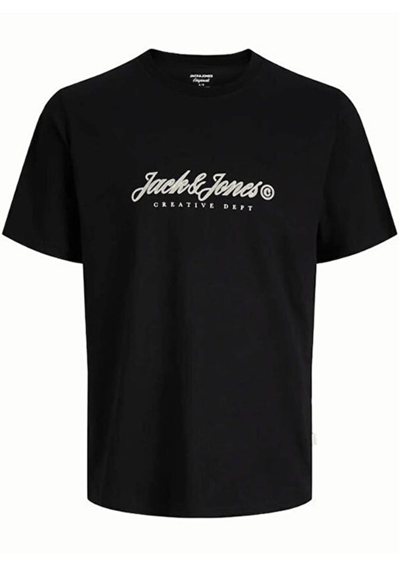 12290887 Erkek Siyah Baskılı T-shirt