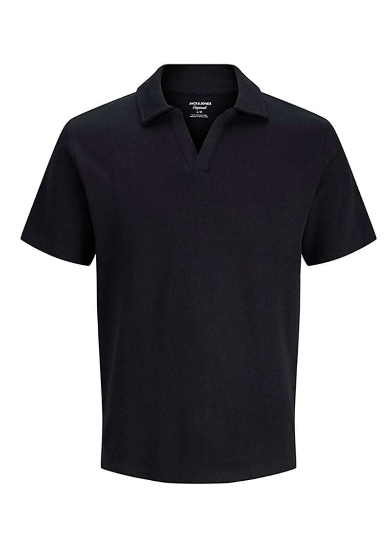 12290893 Erkek Siyah Polo Yaka T-shirt