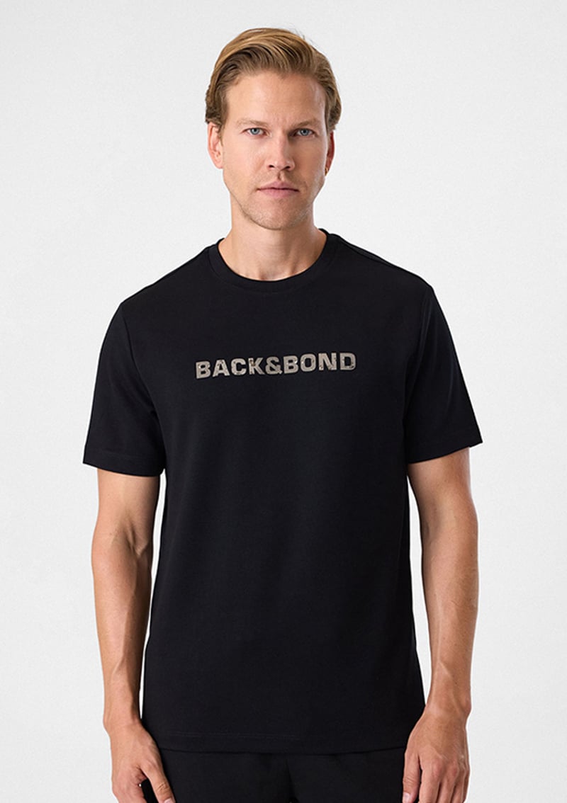 BTS1008500000 Erkek Siyah Basic T-Shirt